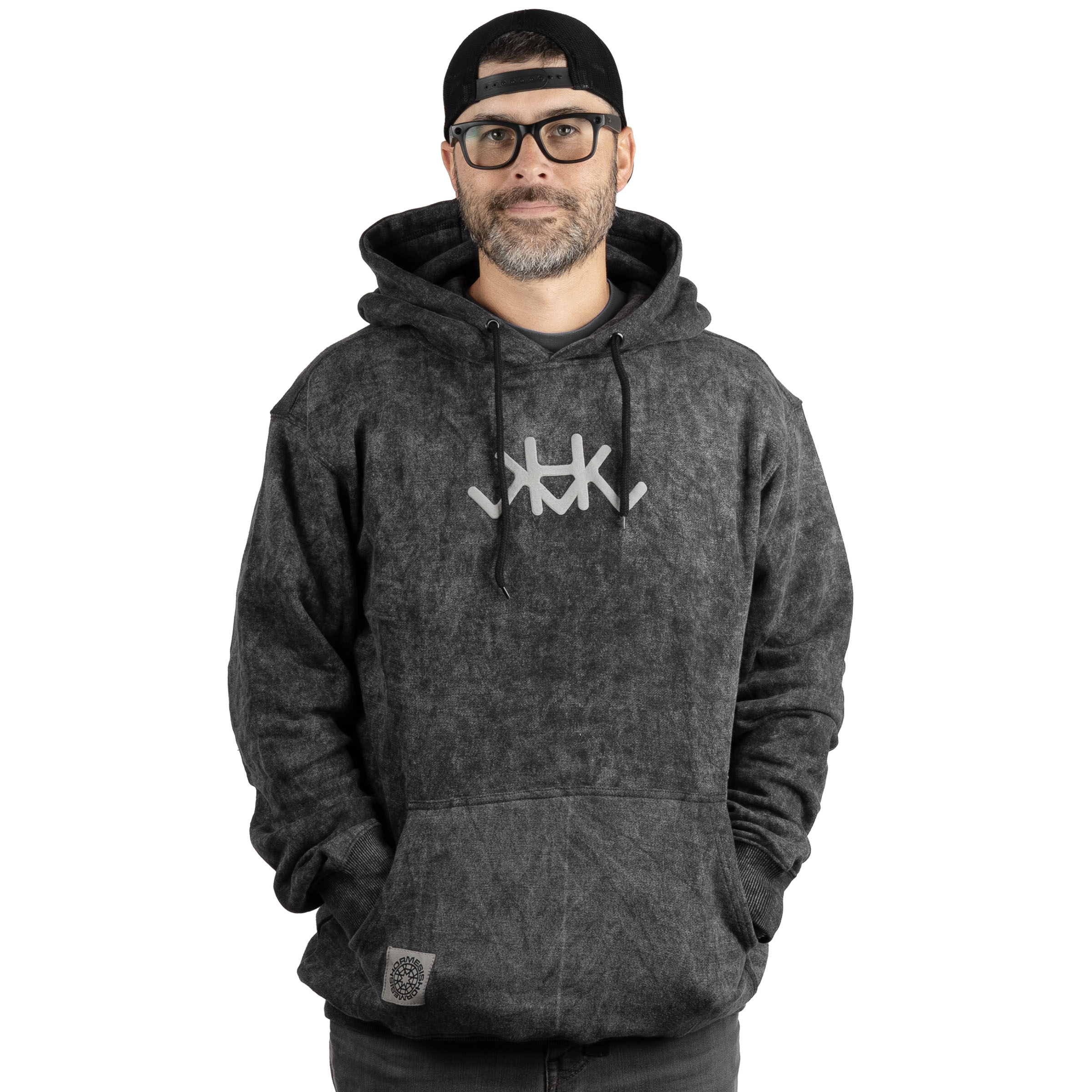 HOODIE - ACID WASHED BLACK - WAVE – Hormesispaintball
