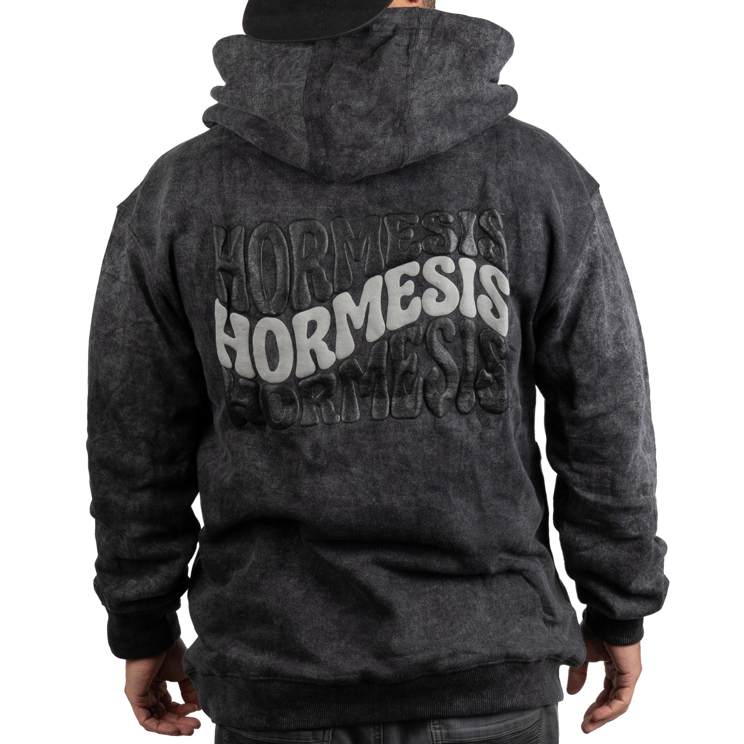 HOODIE - ACID WASHED BLACK - WAVE – Hormesispaintball