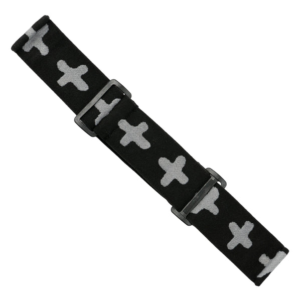 Black Woven Goggle Strap (Grey Crux)