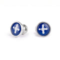 Hormesis Jewel Plug - Blue with White Crux (Silver)