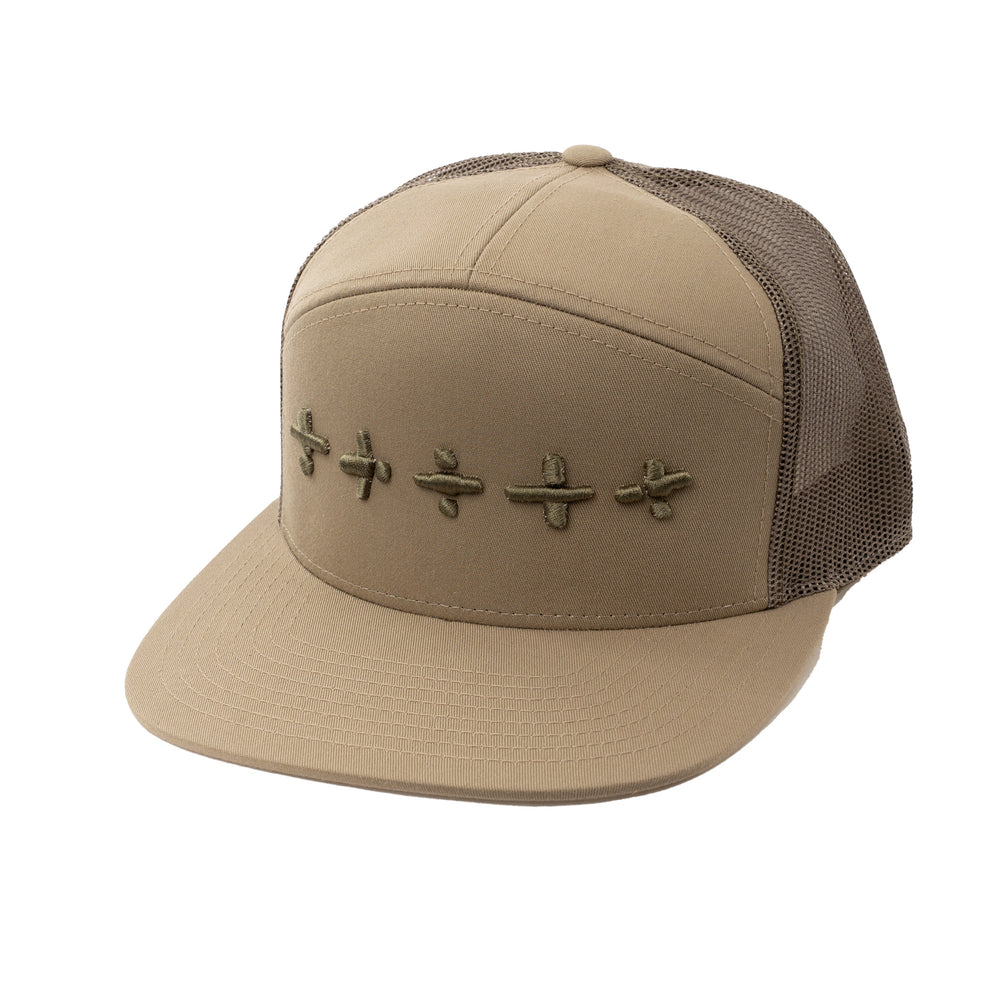 7 Pannel Trucker Snapback OD Green Crux