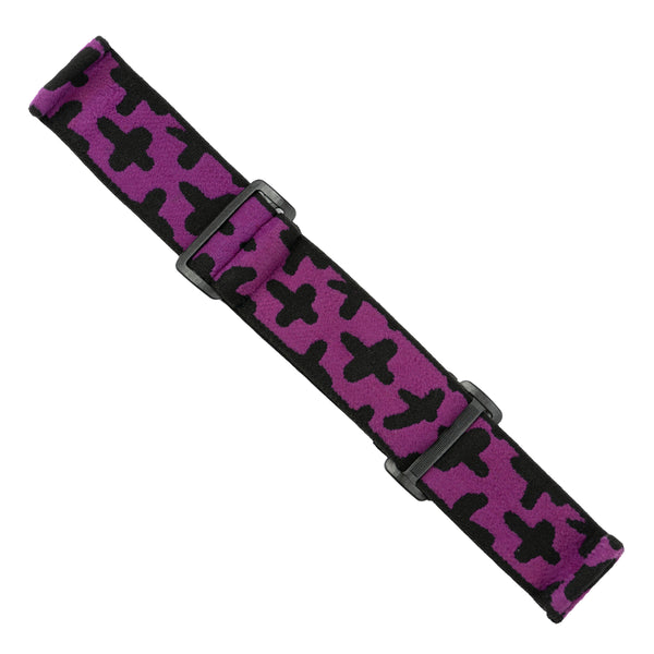 Purple Woven Goggle Strap (Black Multicrux)