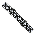 Black Woven Goggle Strap (White Multicrux)