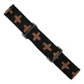 Black Woven Goggle Strap (Brown Crux)