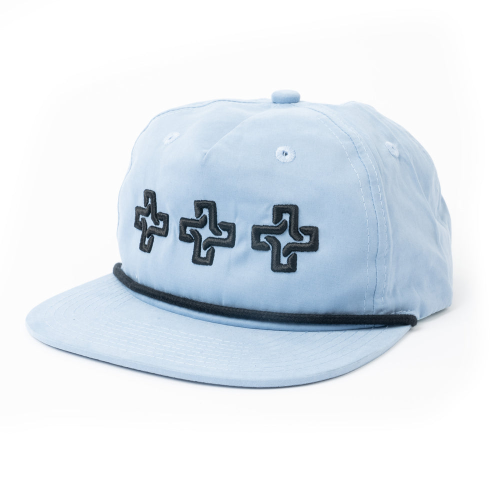 Celtic Crux Hat (baby blue/black)