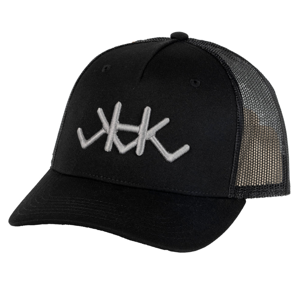 Black/Silver Snapback Hat