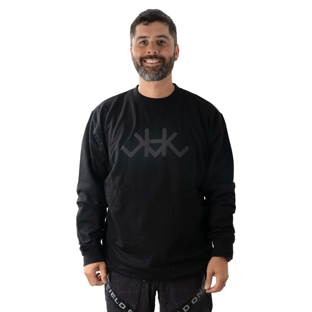 Black crew neck sweatshirt