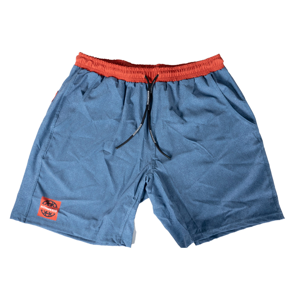 Slate/Orange Active Shorts