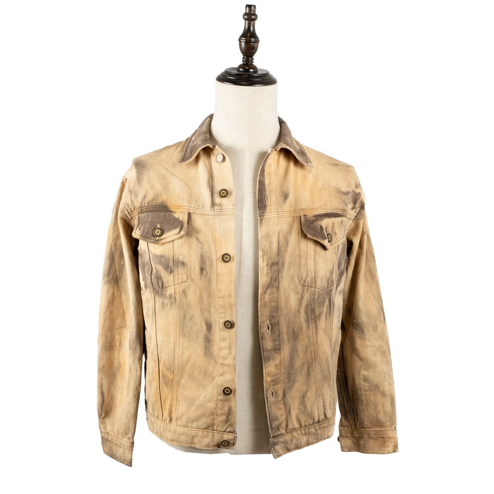 Distressed Desert Mens Denim Jacket