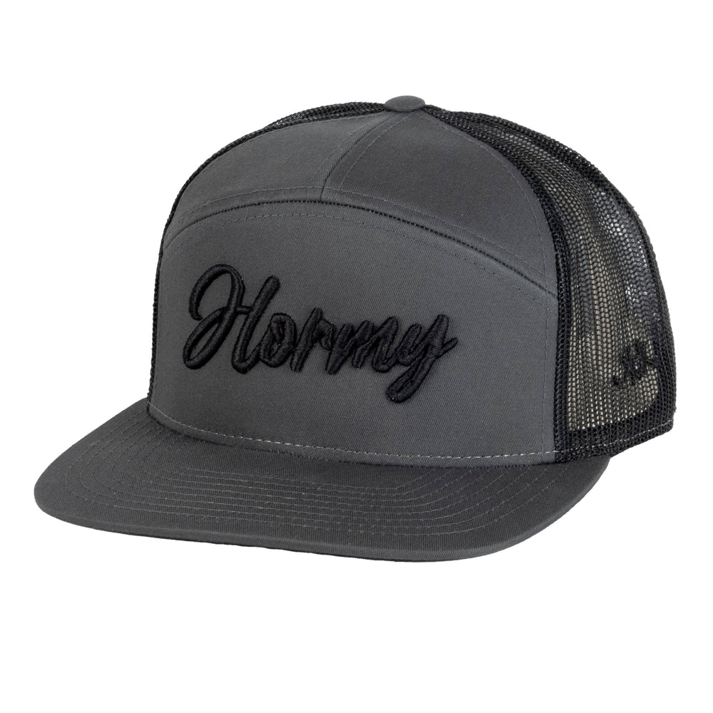 Gray/Black Hormy 5 Panel Snapback Hat