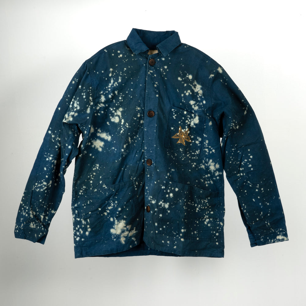 Indigo Splatter Mens Work Jacket