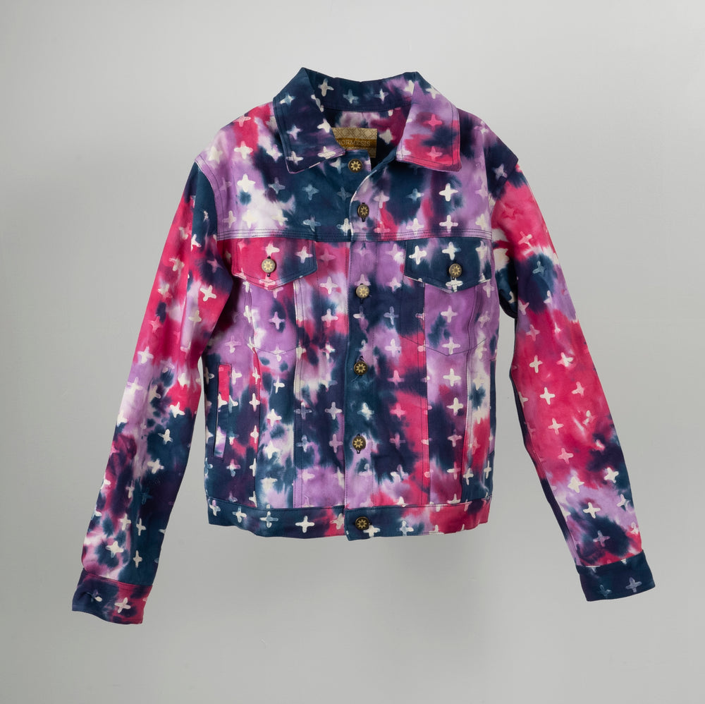 Pink Firework Crux Ladies Denim Jacket