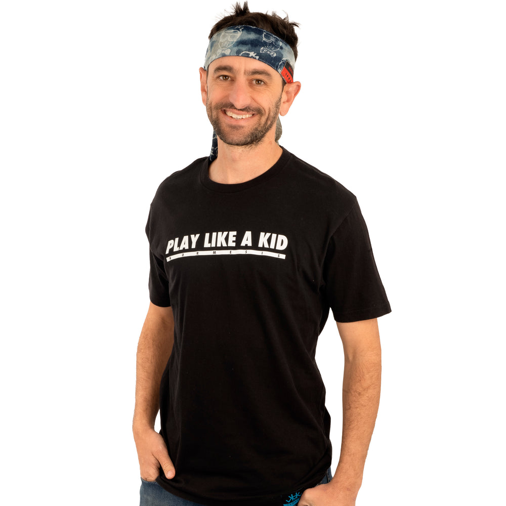 Play Like a Kid Black 100% Cotton Tee