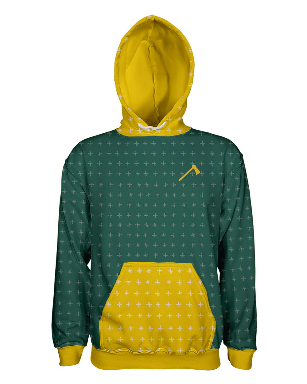 Green/Yellow Crux Tomahawk Sublimated Hoody