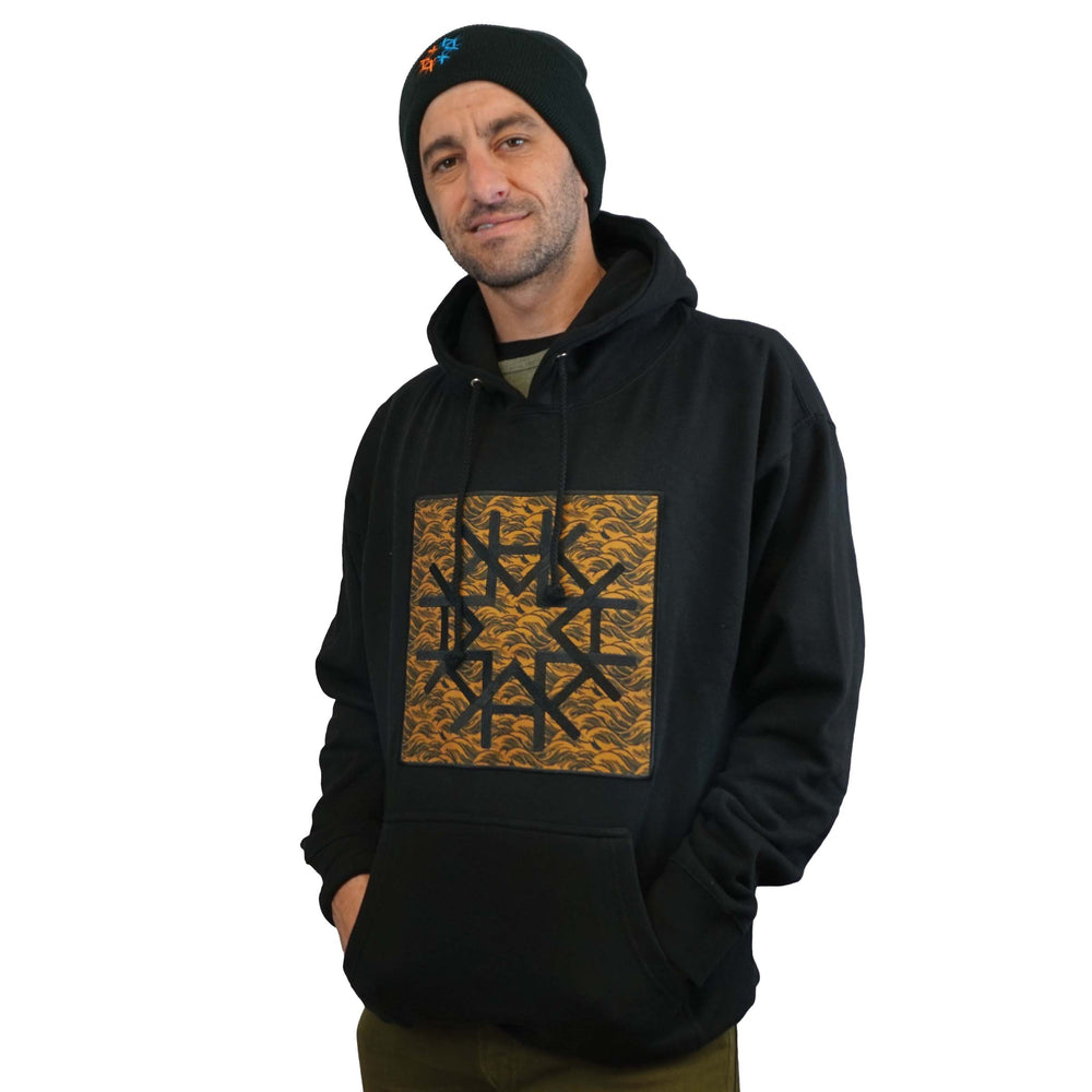 Black Waves 3D Patch Hoody