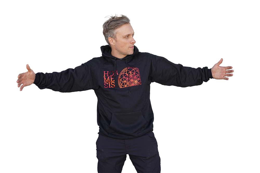 Black/Fire Light Medium Weight Hoody